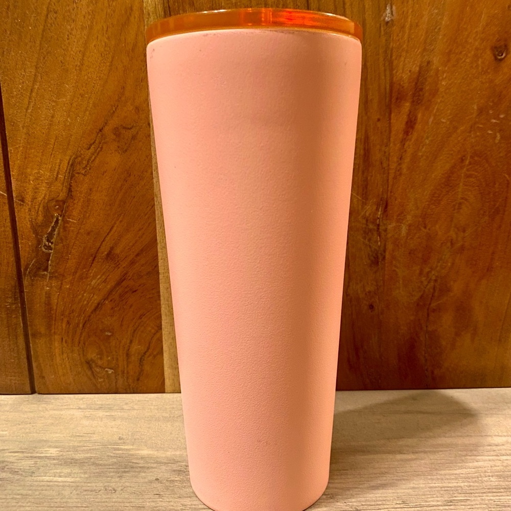 Starbucks Grande Matte Pink Stainless Steel Cold Cup Tumbler 16 Oz